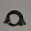 Right Angle RCA Cable 3 FT, 90 Degree 2RCA to 2RCA Stereo Audio Cable, Zinc Alloy Shell, Gold-Plated Plug, 2 RCA Audio Cord, for Home Theater, Subwoofer, HDTV, Amplifier, Hi-Fi System, Car, Speaker