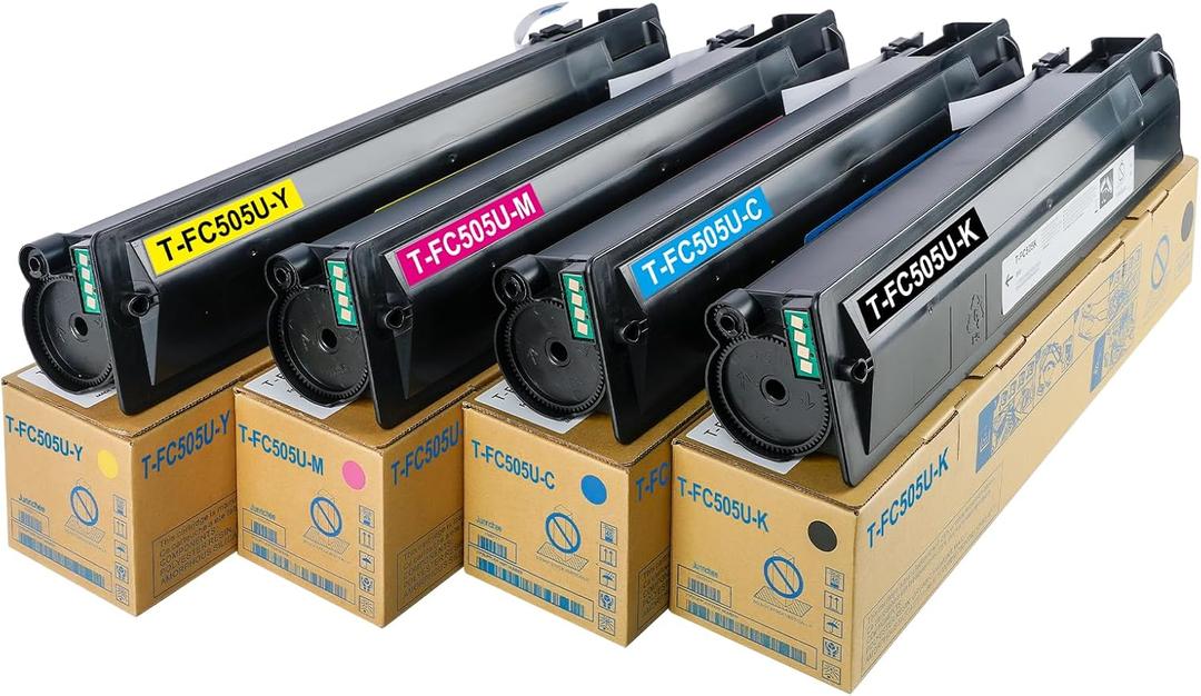 T-FC505U T-FC505U-K T-FC505U-C T-FC505U-M T-FC505U-Y Toner Cartridge Replacement for TFC505U Toner for E-Studio 2505AC 3005AC 3505AC 4505AC 5005AC Printer (4-Pack,CMYK
