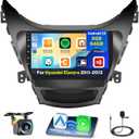 2+64G Radio for Hyundai Elantra 2011 2012 2013 Stereo CarPlay Android 15 Touch Screen 9" Headunit Android Auto Bluetooth GPS Hi-Fi Backup Camera