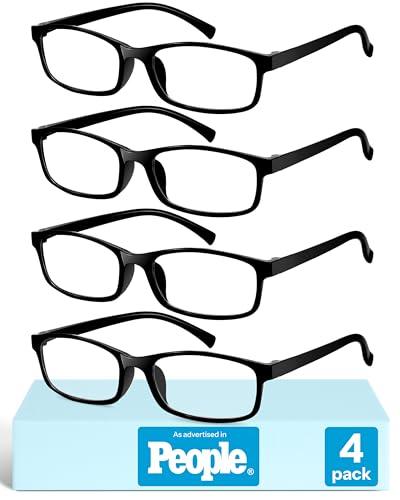 Gaoye 4.0 Multi Pack Reading Glasses - Blue Light Blocking Lenses, TR90 Frames, UV400 - Eyeglasses with Clear Vision
