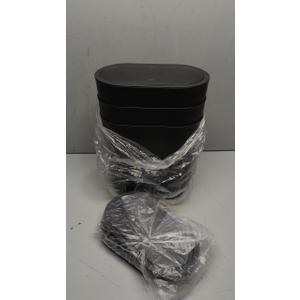 Set of 3 Touch Top Trash Can, Small Waste Bin for Bathroom, Bedroom, or Office, Black, 2 Gallon