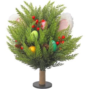 Allesgute Easter Decorations,1Pcs Artificial Easter Egg Flower Table Ornaments, Eggs Berry Picks with Bunny Ears, Easter Decorations for homeDecor, DIY, Weddings, Spring Celebrations