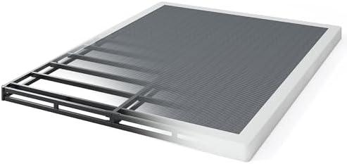 QEROMY 3 Inch Low Profile Box Spring, Sturdy Metal Frame Mattress Foundation, Easy Assembly, Quiet & Noise-Free, King Size