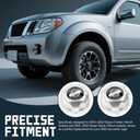 2pcs Silver Wheel Center Caps Compatible with Nissan Frontier 2000-2002 & Xterra 2000-2004 16inch Wheels Replacement for 40315-7Z100