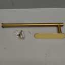 VAEHOLD Adhesive Paper Towel Holder Under Cabinet Wall Mount for Kitchen Paper Towel, Paper Towel Roll Holder Stick to Wall, Stainless Steel (Gold)