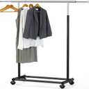 Simple Houseware Standard Rod Garment Rack, Black
