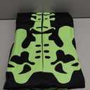 PARTISKY Adult Onesie Skeleton Costume Women & Men, Glow in the Dark Halloween Skeleton Jumpsuit with Zipper Hooded, XL