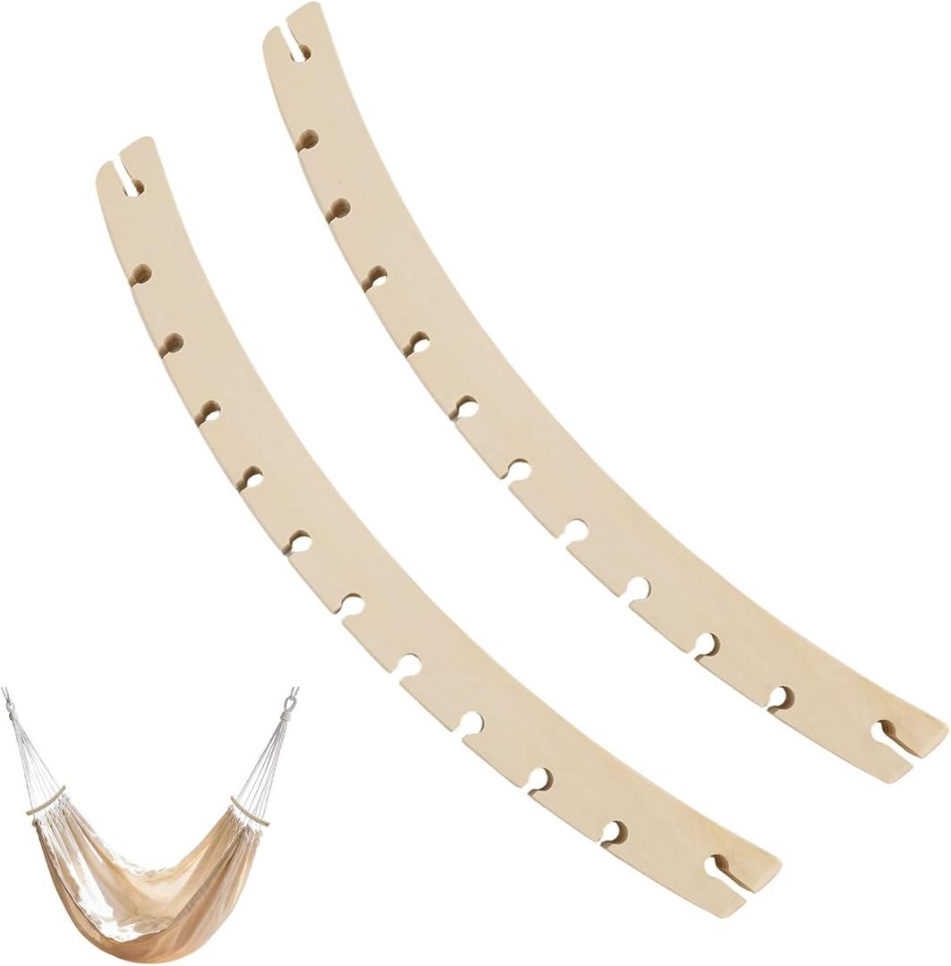 2 Detachable Hammock Spacer Bars, Sturdy and Lightweight Wooden Crossbars for Outdoor Hanging Hammocks for Garden Patio Camping