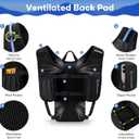 Maelstrom Hydration Backpack, Hiking Backpack with 2L Water Bladder, Running Hydration Vest for Cycling Hiking Rave for Men Women