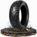 130/60-10 Tubeless Tire for Scooter, 130/60/10 48J Replacement Street Tires for Front or Rear Wheel | Fits on 10 Inch Rim | Provides Reliable Traction