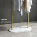 Freestanding Clothing Rack with Marble Base,Modern Gold Arch Garment Rack for Small Spaces,Sturdy Metal Coat Rack,Clothes Racks for Hanging Clothes in Bedroom,Closet,Entryway,Boutique Display