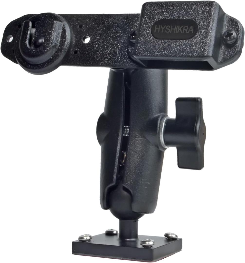 Universal Handheld Radio and CB Mic Holder, with Adhesive Back and Pre Drill Holes with Self-tapping Screw for Baofeng Cobra Quansheng Kenwood Motorola Radio