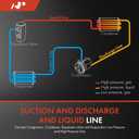 A-Premium A/C Suction Hose & Discharge Line Hose Assembly Compatible with Dodge Ram 1500/Ram 2500/Ram 3500, Petrol, Naturally Aspirated