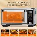 Bakers' Oven, 11-in-1 Max XL Large 30-Quart Smart Toaster Oven with Steam Function,Stainless Steel Countertop Air Fryer Ovens, Suitable for 12-inch Pizza, 4 Accessories Included, 20.52"D x 17.02"W x 12.01"H