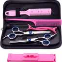 Hair Cutting Scissors, Professional 6 Inch 4cr13 Cut Hair Cutting Salon Scissor Barber Thinning Shears Hairdressing Scissors BY (7pcs)