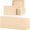 48pcs Unfinished Wood Canvas, 5x7 Inch Multipurpose Blank Wood Canvas Boards Pine Wood Panels Wooden Canvases for Painting Drawing Craft DIY Art Project