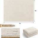 5x7 Beige Washable Area Rug for Living Room