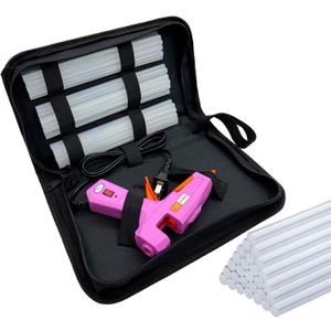 Liumai Hot Glue Gun Kit with 30pcs Glue Sticks, Mini Hot Melt Glue Gun with Carrying Case for Crafts, School DIY Arts, and Home Repair (30Watts, Pink)