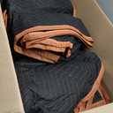 Amazon Basics Reinforced Tear-Resistant Moving Blankets, 72" x 80", Black, 6-Pack