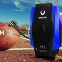 Tire Inflator Portable Air Compressor - Air Pump for Car Tires - 12V DC Compact Tire Pump with Auto Shutoff Function - Multipurpose Car Accessory with LED Light, Blue, Medium