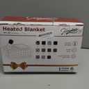 Homemate Electric Blanket Heated Throw - 50x60 Ultra Soft Cozy Flannel Heating Blanket with 10 Fast Heat Levels 8 Hours Auto Off Over-Heated Protection ETL Certification Keep Warm in Home Office (Red-black)