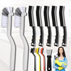 11 Pack Cleaning Brush Set for Kitchen and Bathroom Gap Crevice Stove Sink Window Track Household Cleaning Tools (Multicolor)