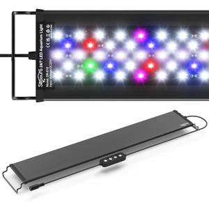 SEAOURA Led Aquarium Light for 24 Inch to 30 Inch Fish Tank, 24/7 Cycle and DIY Mode, Full Spectrum, 7 Colors, Auto On/Off, Adjustable Timer/Brightness, Fish Tank Lights with Extendable Bracket