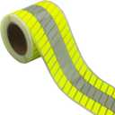 High Visibility Silver Reflective Heat Transfer Vinyl Iron On Tape for Clothing Striped-2# 2 Inch x 5 Yard (Fluorescent Yellow)