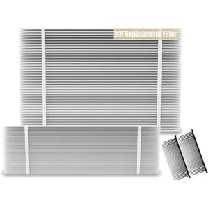 201 Replacement Furnace Filter Compatible with Aprilaire 2200, 2250, Space Gard 2200 Whole House Air Cleaner Purifiers, MERV 10, 2 Pack 20x25x6 Air Filters and 2 Pack Pleat Spacers