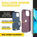 OtterBox iPhone 13 Mini and 12 Mini (Only) Commuter Series Case Thin, Dual-Layer, Pocket-Friendly, Port Cover Blue/Pink