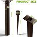 BOUGOON Bronze Metal Mailbox Post,43x 4X 4 inch In-Ground Mounting Post