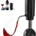 Wine Aerator Electric Wine Decanter Automatic Wine Aerator, Wine Dispenser Wine pourer with USB Rechargeable,Wine Lover for women&Men(Black-ABS)