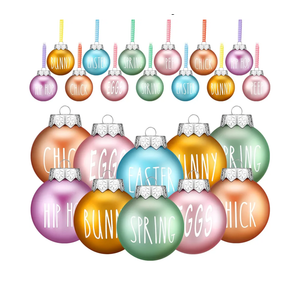 Vinsot 12 Pieces Spring Hanging Ornaments Plastic Egg Decorations Decorative Easter Ball Ornaments Bunny Chick Spring Hanging Baubles for Home Tree Party Decor