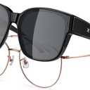 LOHO Polarized Sunglasses Over Glasses Women Men, 5.8 in Wide 2.28 in Height Oversized Sunglasses to Fit Over Glasses, UV400