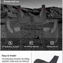 Kiwi Master Mud Flaps for 2009-18 Dodge Ram 1500/2500/3500, 2019-2024 Ram 1500 Classic (with OEM Fender Flares, Single Rear Wheels), Heavy Duty Front & Rear Mud Guards, No Drill, 4 Pcs Set