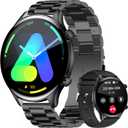 AMOLED 1.75" Smart Watch for Men (Answer/Make Calls),Lightweight 100+ Sport Modes Fitness Watchs Sleep Monitor IP68 Waterproof Health Monitor Smartwatch for Android Phones iPhone