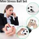 Mini Soccer Stress Balls 96 Pcs 2'' Inch Foam Sports Stress Ball Bulk for Kids Adults Small Soccer Party Favors Stress Anxiety Relief Relaxation Squeeze Ball for Party Decor School Carnival Reward