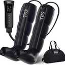 TGS Leg Massager for Circulation and Pain Relief FSA Thigh Compression Boots Professional Calf Recovery Compression System Full Leg Circulation Machine - Reduces Muscle Fatigue for Athletes/Seniors (Medium)