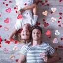 Marsui 36 Pcs Valentine's Day Gifts Wooden Heart Ornaments DIY Hanging Ornaments with Rope and 12 Piece Letter Patches 3.5" Wooden Heart Crafts for Gifts Valentines Day Tree Party Wedding Decoration