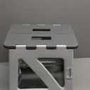 Shower Stool for Shaving Legs, 1 Pack Foot Rest Folding Stool Step to Shave Legs Shaving for Inside Shower Foldable Small Waterproof Plastic Corner Gray White