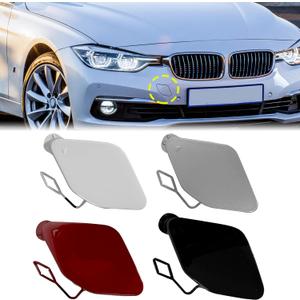 Front Bumper Tow Hook Cover for BMW 3 Series F30 F31 LCI Sedan 320i 325d 328i 330d 2016 2017 2018 Right Passenger Side Towing Eye Cap 51117396837 (Black)