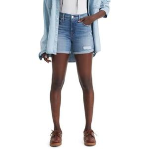 Levi's Women's Mid Length Shorts, Soft Clean White, 28