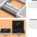 Couch Console Expandable Lap Tray with Armrest, Table for Laptop, Writing, Eating - Great for Car, Travel, Bed- Grey (11.4 x 11.4 x 0.8 inch, Gray)