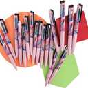 Fengtaiyuan, Rotating Pop-up Pens, 0.5mm, Black Ink, Writting Smooth, Quick Drying, 18Pack (BlackRM01x18)