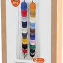 Perfect Curve CapRack | Over-The-Door Hat Organizer for Baseball Caps | 2 Straps, Holds 18-36 Adjustable Caps | Black