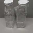 50 oz Plastic Carafe with Lid,4pcs Clear Beverage Milk Drink Container Square Base Clear Water Juice Holder for Mimosa Bar