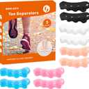 Toe Separators, 5 Pair Soft Gel Toe Spacers to Correct Bunions, Toe Stretcher for Therapeutic Relief from Plantar Fasciitis, Claw Toes,Hammer Toes, Foot Pain for Women & Men (5 in 1) (5color)