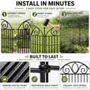 10 Panels No Dig Decorative Garden Fence Panel 28" H X 19.6' L Rustproof Metal Dog Fence Outdoor for Yard, Animal Barrier Fence for Pet, Garden Border, Patio, Flower Beds| Temporary Fencing