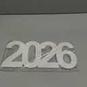 AceOrbit Graduation Decorations 2026 Table Sign Centerpieces 13" x 5.5" Wooden Class of 2026 Block Graduation Photo Booth Props for High School Seniors Night Decor College Party Supplies(White)