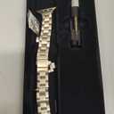 Anlinser Bands Compatible with Apple Watch Band 42mm 41mm 40mm 38mm, Women Slim Stainless Steel Metal Strap for iWatch Series 10 9 8 7 6 5 4 3 2 1 SE (Starlight)